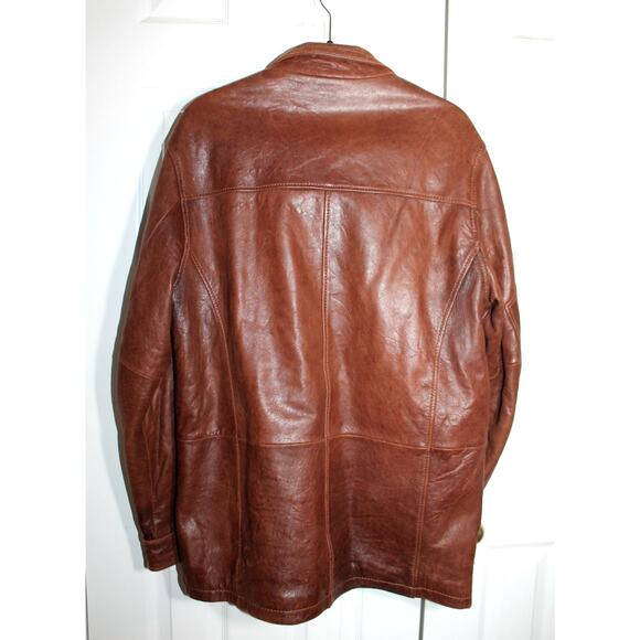 Wilson's Leather Glove Soft Brown Leather Bomber Jacket sz M - Picture 4 of 5
